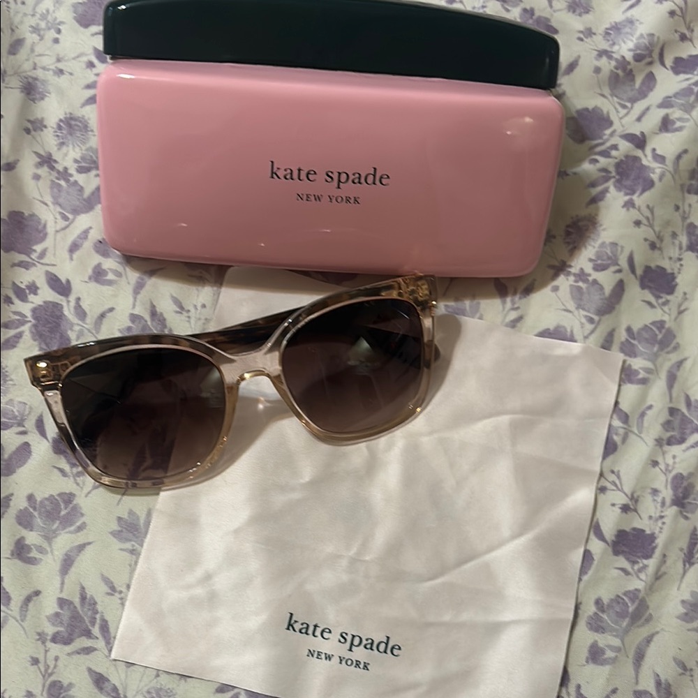 kate spade New York Pink Sunglasses with Clear Frame